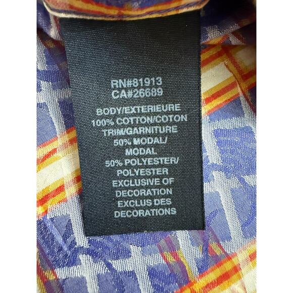 Robert Graham Blue Knowledge Wisdom Truth Button Down Shirt Size Large - Picture 6 of 7